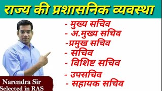 राज्य की प्रशासनिक व्यवस्था | मुख्य सचिव | प्रशासनिक पद सोपान I VDO  के लिए महत्वपूर्ण प्रश्न