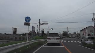 【矢田川左岸堤防道路を走行】新川中橋（名古屋市北区) から千代田橋（同市千種区）まで 2019.7.21