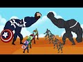 Evolution CAPTAIN AMERICA Vs Evolution of BLACK PANTHER Giant : Who Is The King Of Super Heroes ?