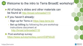 BroadE: Introduction to Terra: A scalable platform for biomedical research