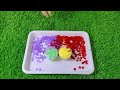 satisfying video rainbow mixing all lollipop u0026 color eggs from my rainbow magic candy u0026 cutting asmr