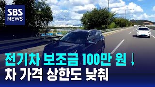 전기차 '성능보조금' 100만 원↓…차 가격 상한도 낮춰 / SBS