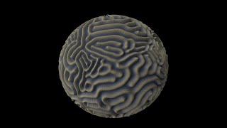The Gray-Scott model on the sphere: Maze patterns
