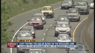 CDOT is testing use of shoulder lanes on I-70