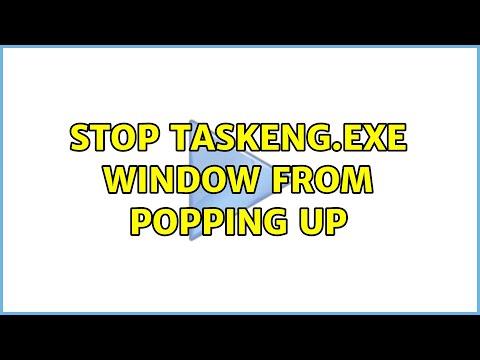 Stop taskeng.exe window from popping up (8 Solutions!!)