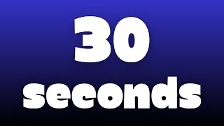 30 Second Countdown Timer | Dark Blue