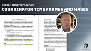 Coordinator Time Frames and Wages - Return to Work Program