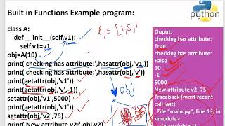 Python for eee || built-in methods in classes || Garbage collection|| class methods|| static methods