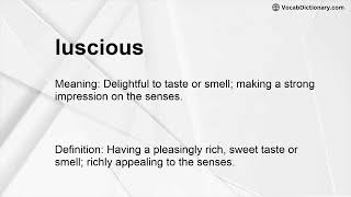 luscious Meaning