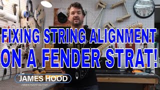 Quick Fix Tips - Fixing String Alignment on a Fender Stratocaster