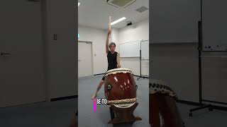 和太鼓 芙蓉峰に捧ぐを平打ちで打ってみた #shorts #japan #japanesedrums  #shortsvideo #taiko #shortvideo #wadaiko