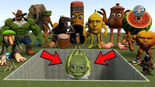 ALL NEW ITALIAN AI BRAINROT MEMES VS THE GIANT PIT WITH LIN GANG BABY MELON! - Garry's Mod