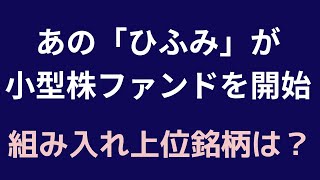 あの「ひふみ」が小型株ファンドを開始　組み入れ上位銘柄は？（銘柄発掘法）