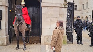 SECURITY ON ALERT: WEIRD MAN TRIES TO PROVOKES THE KING'S GUARD