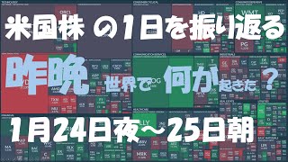 声あり【2025年1月25日 トランプ政権への反応 】S\u0026P500タイムラプス　米国株の１日