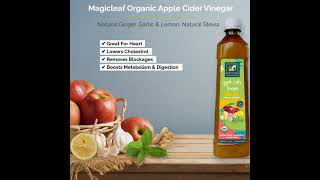 Magicleaf Organic Apple Cider Vinegar Natural Ginger Garlic Lemon \u0026 Stevia Benefits