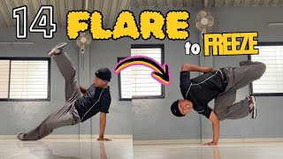 14 Flare to freezes combo by Bimal Rana | Bboy tutorial