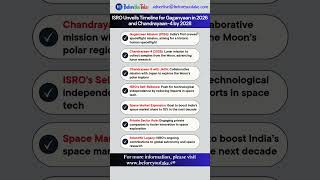 @isroofficial5866 unveils Timeline for #gaganyaan in 2026 and #chandrayaan 4 by 2028 | #spacenews