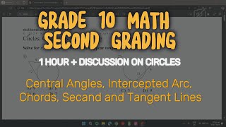 THEOREMS ON CIRCLES - Secant and Tangent Lines, Chords, Central and Inscribed Angles