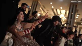 Wedding Bhangra Performance 2023 | Hardeep & Rashika's Reception | Folking Desi