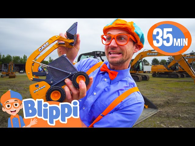 Blippi Learns About Diggers And Construction Vehicles! | BEST OF BLIPPI ...