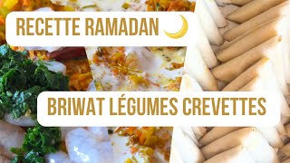 Briwat légumes crevettes, recette facile avec tous les détails