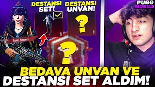 GİZLİ TAKTİK İLE BEDAVA DESTANSI ÜNVAN VE SET ALDIM! 😱 ( HERKES ALABİLİCEK! ) - PUBG Mobile