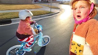 Adley Learns to Ride a BIG KID BIKE!! What we do AFTER Christmas & Favorite Family Memories of 2019