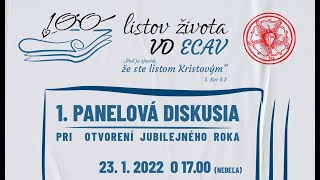 1. panelová diskusia VD ECAV na Slovensku