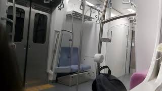 1208次苗栗發車經由山線開往基隆的銀綠色微笑號EMU900型十輛一編組EMU901車王區間車，(五堵站→百福站路程景)