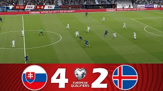 Slovensko vs. Island [4-2] | Kvalifikácia na ME 2024 | vrcholy zápasu!