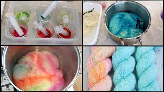 Dyeing Yarn with Leftover Fluorescent Acid Dyes; Who Still Has a Black Light Anyway?