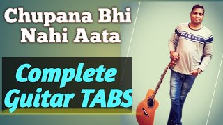 Chupana Bhi Nahi Aata-Guitar 🎸  Lesson TABS with lyrics | BAZIGAR | ANU MALIK | VINOD RATHOR |