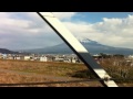 shizuoka s gundam and mt. fuji from the shinkansen