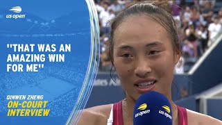 Zheng Qinwen On-Court Interview | 2023 US Open Round 4