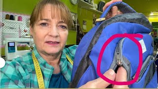 DIY. FIX BROKEN ZIPPER ON BACKPACK, very quick and easy. suitable for BEGINNERS