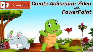 How To Make Cartoon Animation Video On PowerPoint || Hare and Tortoise Cartoon | PowerPoint Tutorial