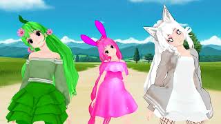 MMD x Sprunki girls incredibox (Liar dance)