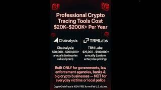 CryptoChainTrace - Free Crypto Tracing for Victims - Fvck Thieves