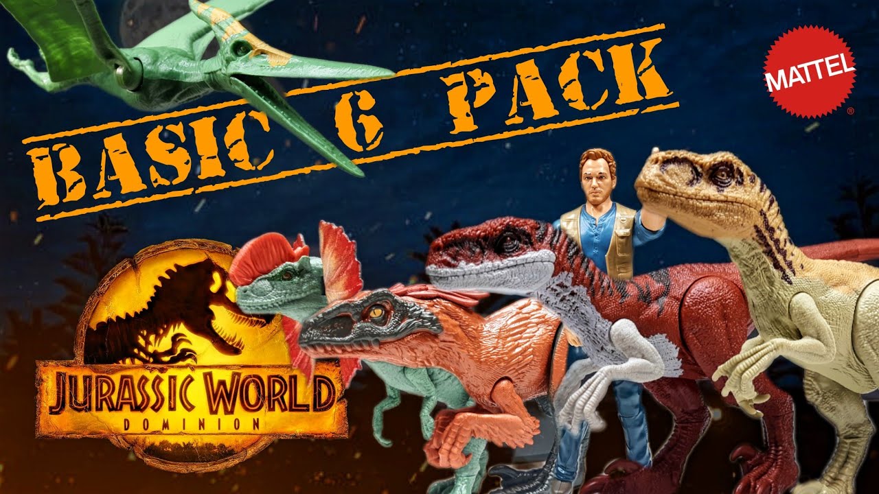 2022 Mattel Jurassic World Dominion Basic 6 Pack Review!!! Atrociraptor ...