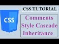 CSS Tutorials for Beginners - 4 - CSS COMMENTS | STYLE CASCADE | INHERITANCE