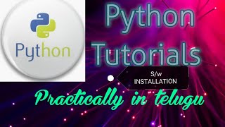 Python installation with pycharm in telugu || 2 ||Python tutorials in telugu