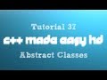 C++ Made Easy HD Tutorial 37 - Abstract Classes