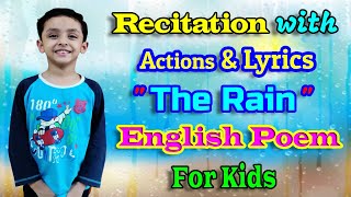 Rain-Poem From Gul Mohar English Literature Class 1| Recitation on RAIN With Actions & Subtitles|