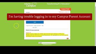 Infinite Campus Log-in Difficulty Quick Help