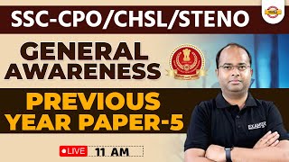 SSC- CPO / CHSL/Steno || General Awareness || Previous Year Paper -5 | Shashank