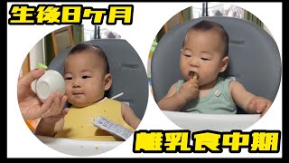 生後257日目朝ご飯【生後8ヶ月】【離乳食中期】