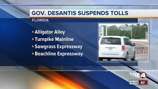 Florida tolls suspended by Governor DeSantis