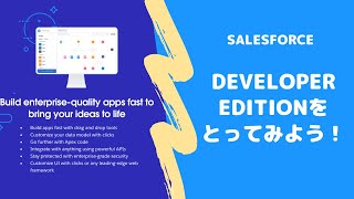 Salesforce Developer Editionをとってみよう！