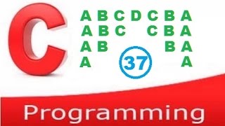 c programming video tutorial - pattern printing 7